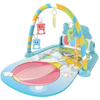 Baby fitness stand toy, newborn baby music, pedal piano, crawling mat, baby toy