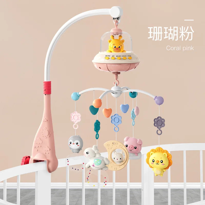 Baby Crib Mobile with Lights Music  Projection for Infants 0-6 Months Remote Control Crib Toys for Newborn Baby Mobile for Crib