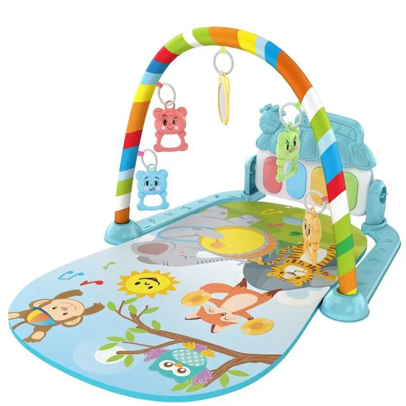 Baby fitness stand toy, newborn baby music, pedal piano, crawling mat, baby toy